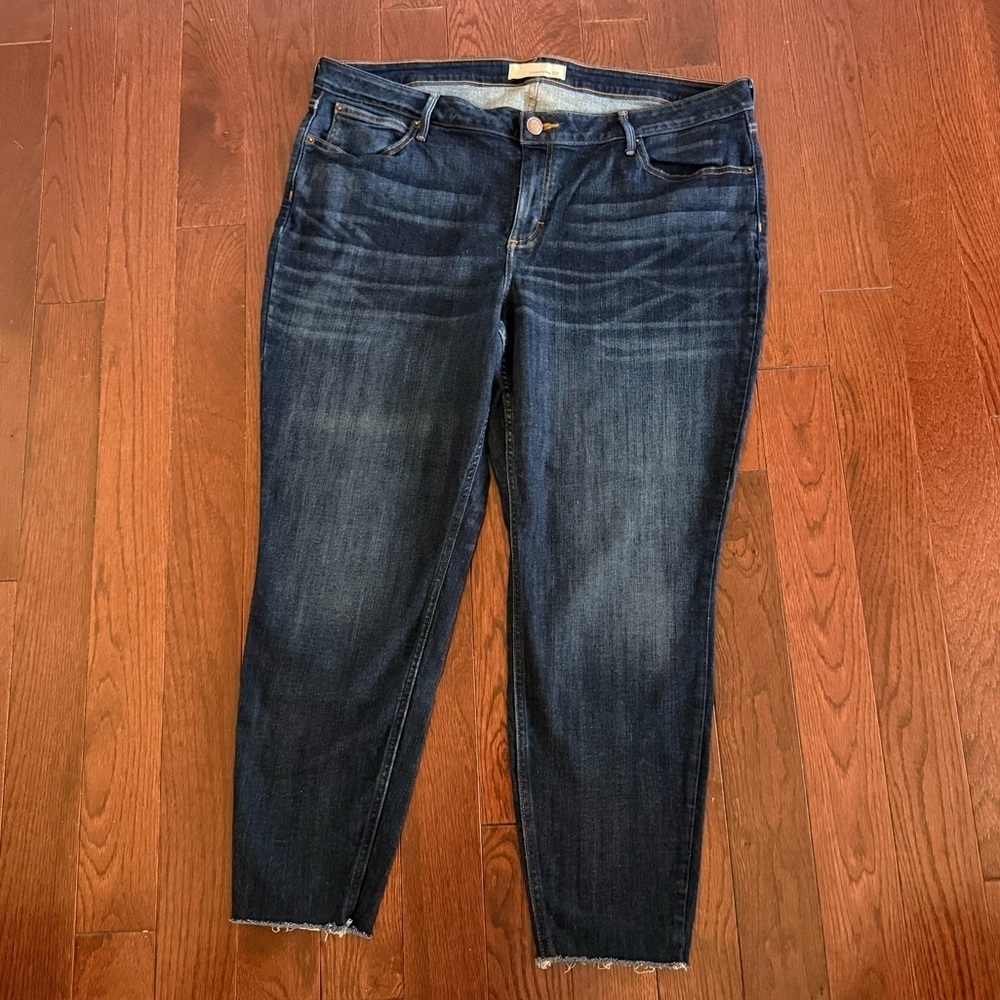 Maurices Dark Blue Denim High Rise Jeans 28” Length Women’s Plus Size 22